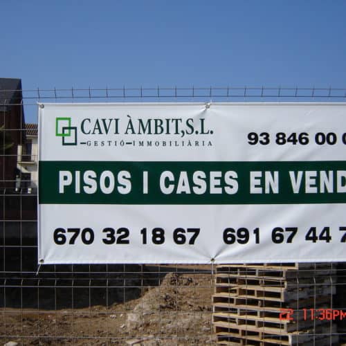 lona impresa obres - Rotulación Barcelona